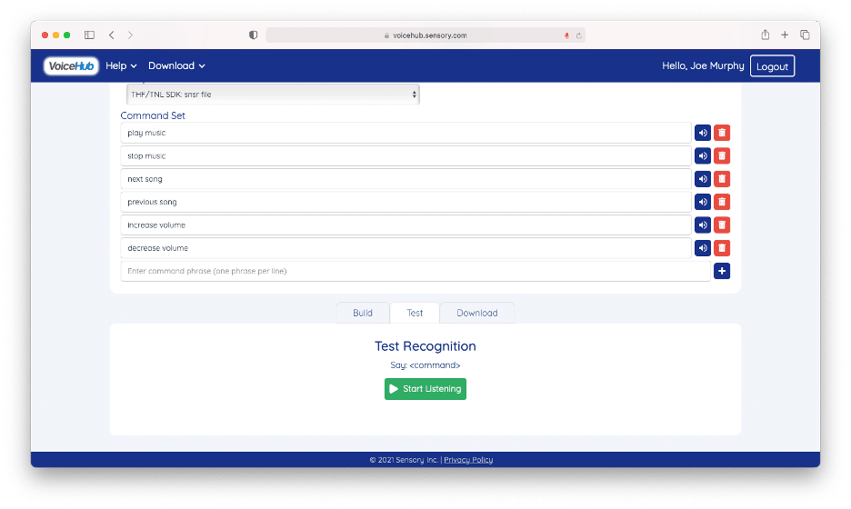 VoiceHub New UX